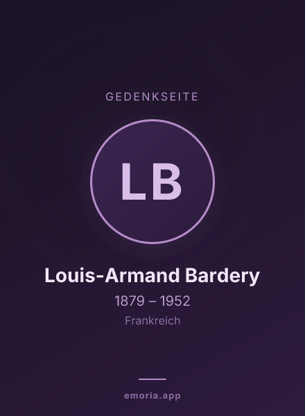 Gedenkportrait von Louis-Armand Bardery