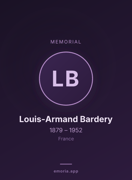 Memorial portrait of Louis-Armand Bardery
