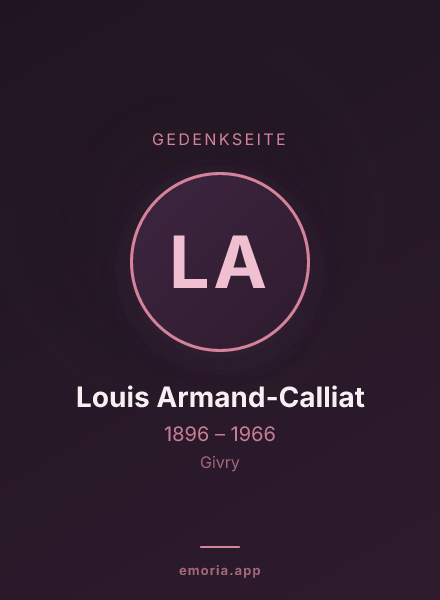 Gedenkportrait von Louis Armand-Calliat