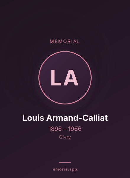 Memorial portrait of Louis Armand-Calliat