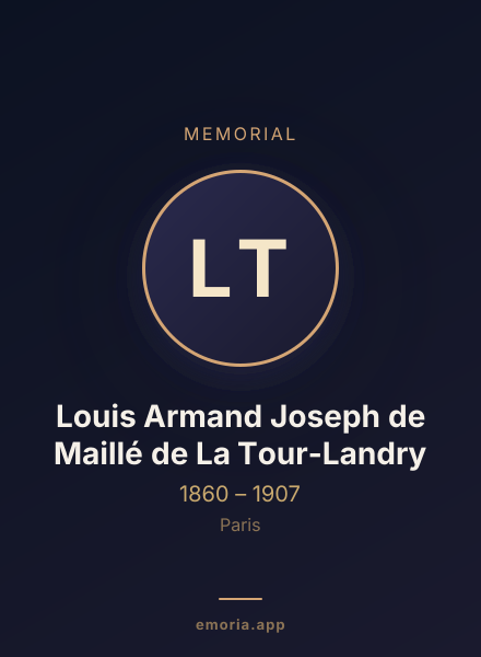 Memorial portrait of Louis Armand Joseph de Maillé de La Tour-Landry