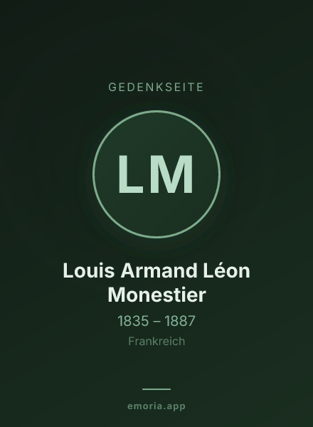 Gedenkportrait von Louis Armand Léon Monestier
