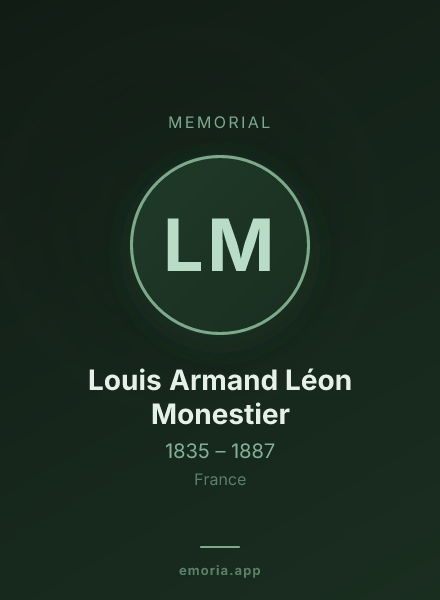 Memorial portrait of Louis Armand Léon Monestier