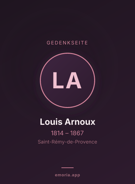 Gedenkportrait von Louis Arnoux