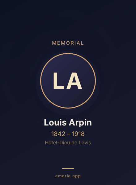 Memorial portrait of Louis Arpin