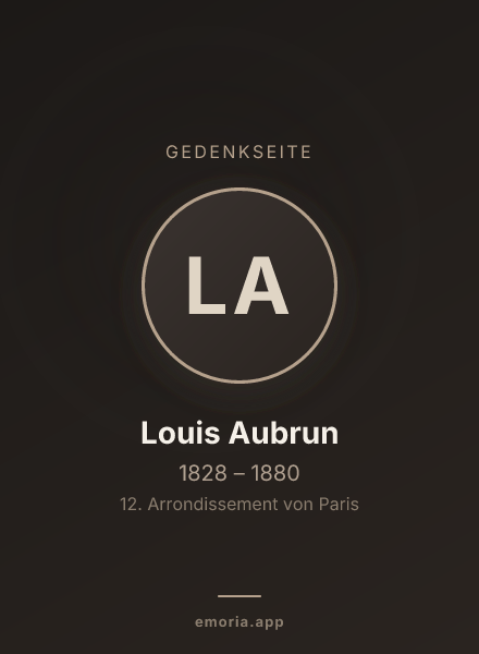 Gedenkportrait von Louis Aubrun