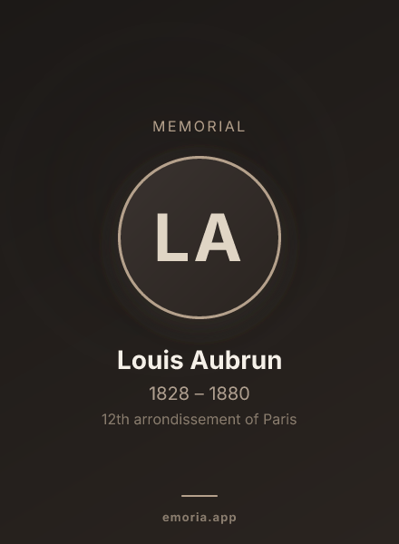 Memorial portrait of Louis Aubrun