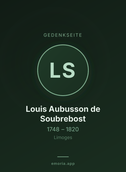 Gedenkportrait von Louis Aubusson de Soubrebost