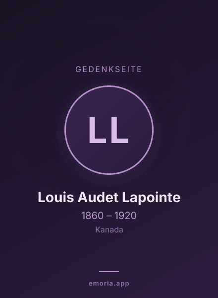 Gedenkportrait von Louis Audet Lapointe