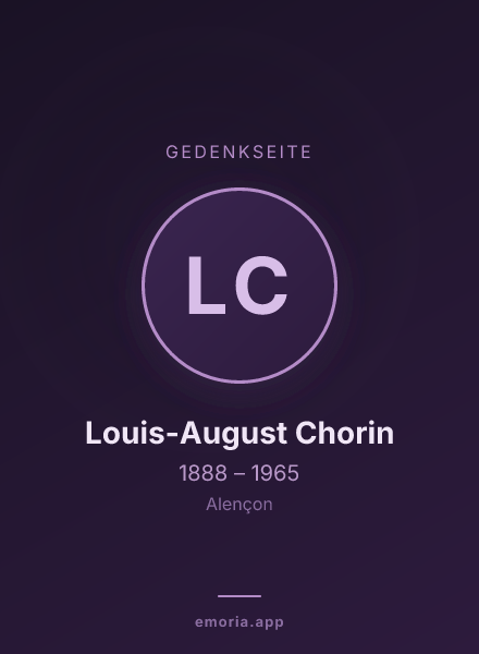 Gedenkportrait von Louis-August Chorin