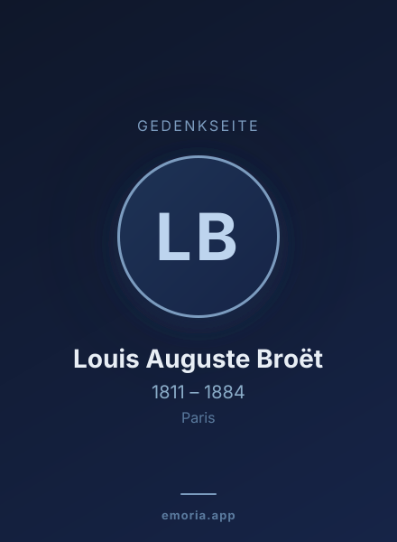 Gedenkportrait von Louis Auguste Broët