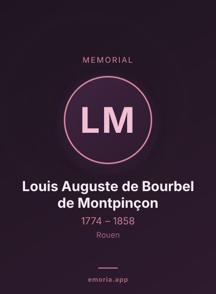 Memorial portrait of Louis Auguste de Bourbel de Montpinçon