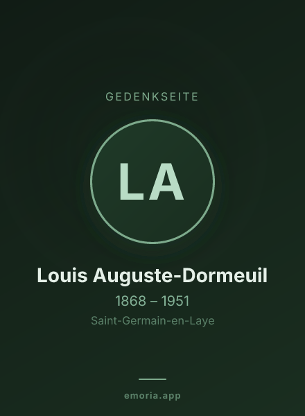 Gedenkportrait von Louis Auguste-Dormeuil