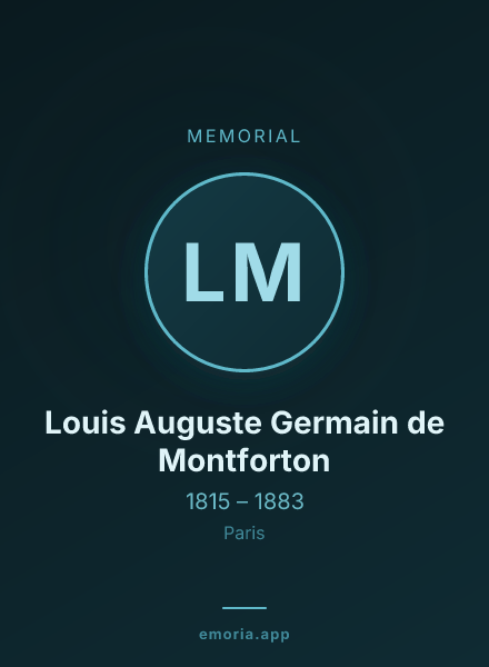 Memorial portrait of Louis Auguste Germain de Montforton