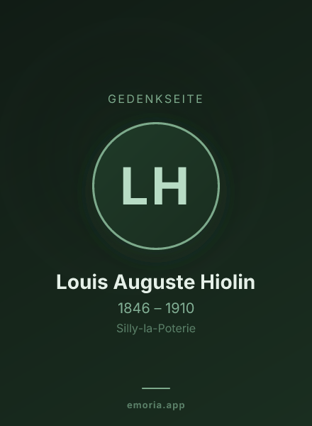 Gedenkportrait von Louis Auguste Hiolin