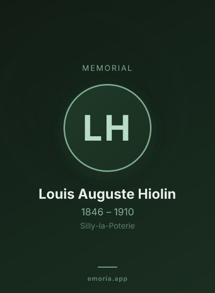 Memorial portrait of Louis Auguste Hiolin