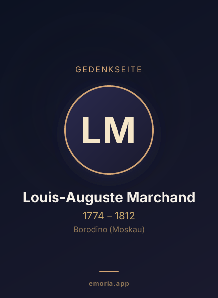 Gedenkportrait von Louis-Auguste Marchand