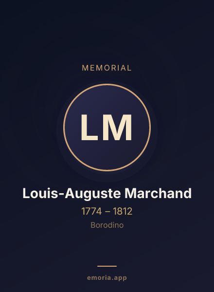 Memorial portrait of Louis-Auguste Marchand