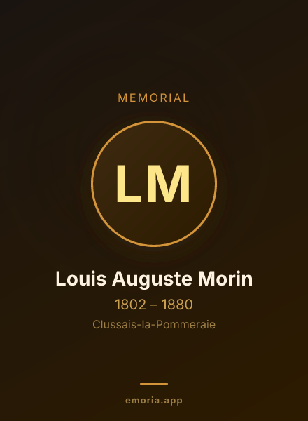 Memorial portrait of Louis Auguste Morin