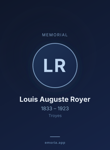 Memorial portrait of Louis Auguste Royer