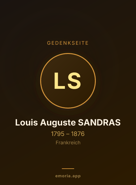 Gedenkportrait von Louis Auguste SANDRAS