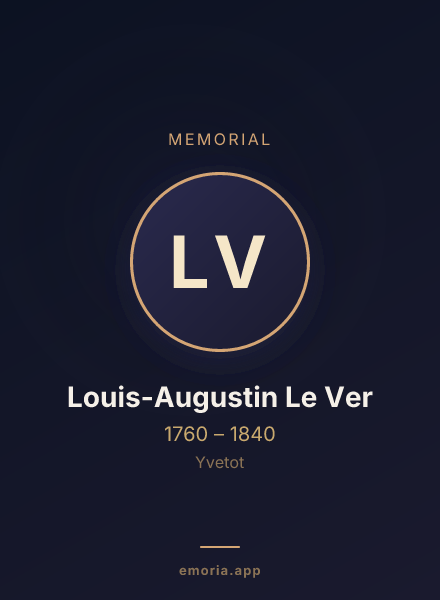 Memorial portrait of Louis-Augustin Le Ver