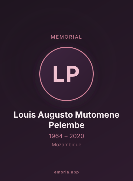 Memorial portrait of Louis Augusto Mutomene Pelembe