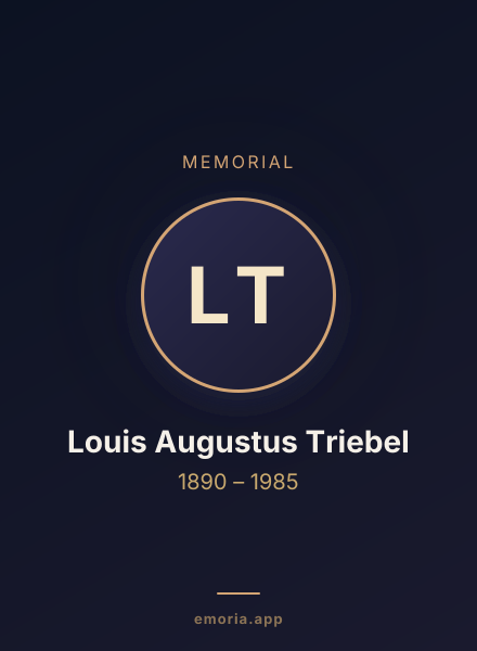 Memorial portrait of Louis Augustus Triebel