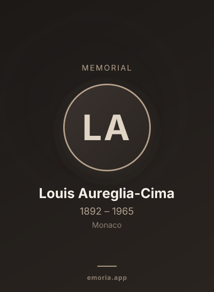 Memorial portrait of Louis Aureglia-Cima
