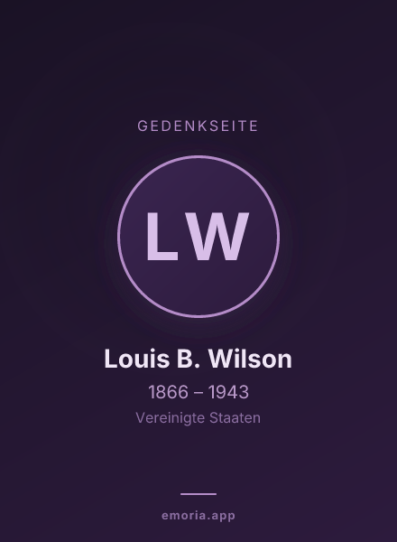 Gedenkportrait von Louis B. Wilson