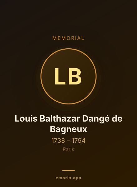 Memorial portrait of Louis Balthazar Dangé de Bagneux