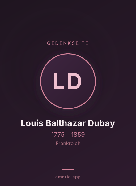 Gedenkportrait von Louis Balthazar Dubay