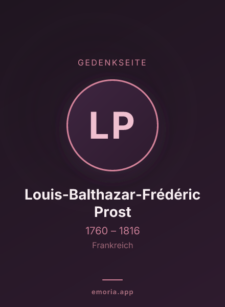 Gedenkportrait von Louis-Balthazar-Frédéric Prost