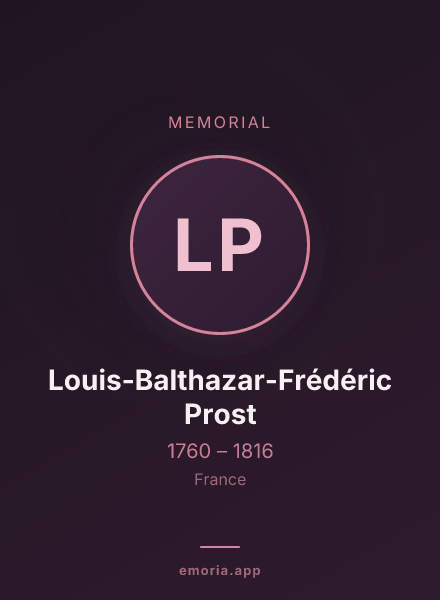 Memorial portrait of Louis-Balthazar-Frédéric Prost