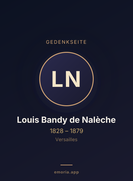 Gedenkportrait von Louis Bandy de Nalèche