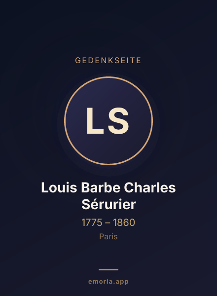 Gedenkportrait von Louis Barbe Charles Sérurier