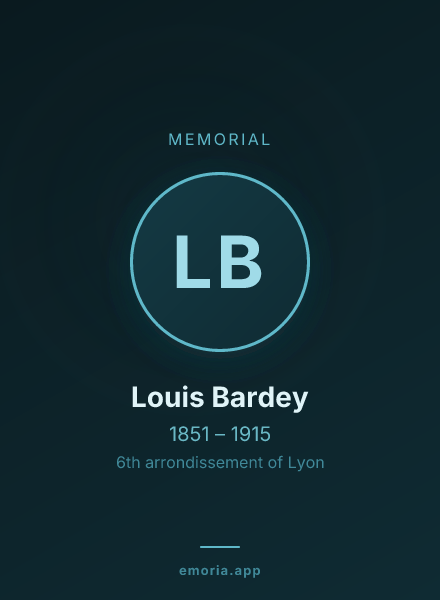 Memorial portrait of Louis Bardey