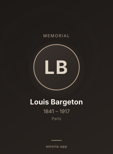 Memorial portrait of Louis Bargeton