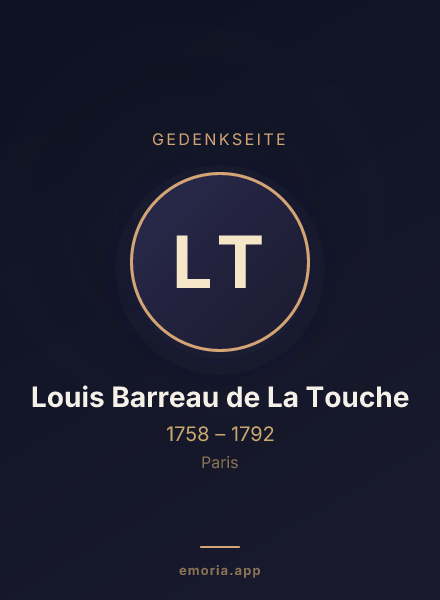 Gedenkportrait von Louis Barreau de La Touche