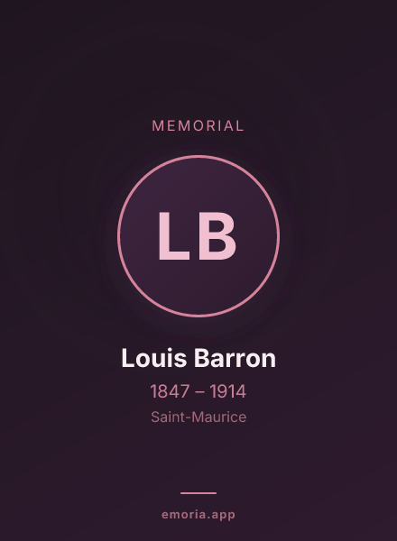 Memorial portrait of Louis Barron