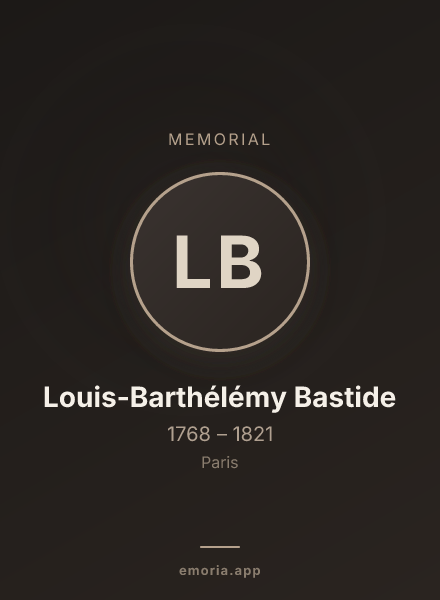 Memorial portrait of Louis-Barthélémy Bastide