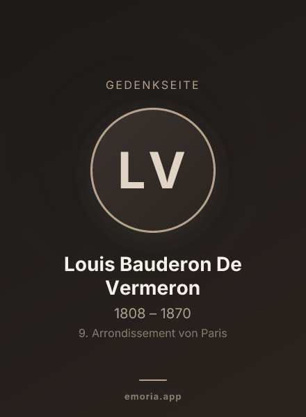 Gedenkportrait von Louis Bauderon De Vermeron