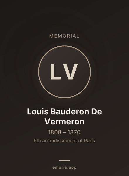 Memorial portrait of Louis Bauderon De Vermeron