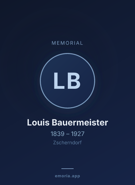Memorial portrait of Louis Bauermeister
