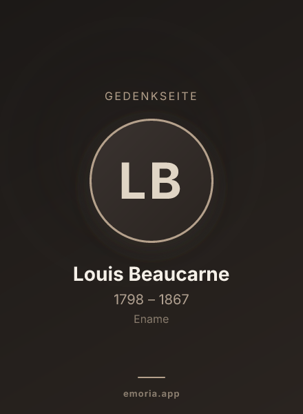 Gedenkportrait von Louis Beaucarne
