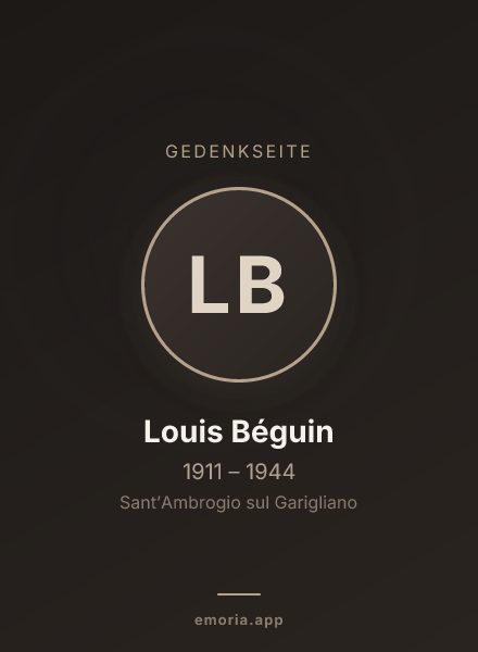 Gedenkportrait von Louis Béguin