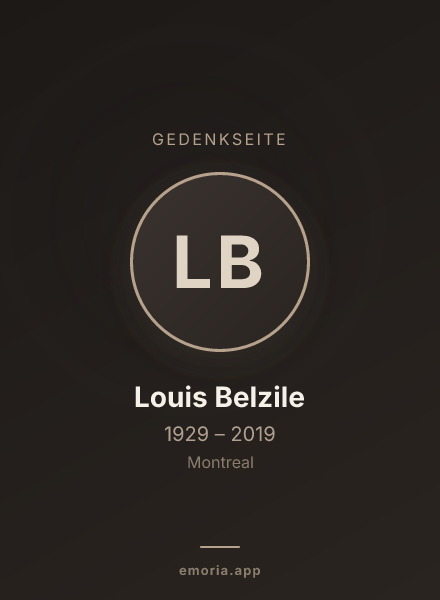 Gedenkportrait von Louis Belzile