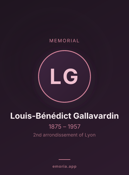 Memorial portrait of Louis-Bénédict Gallavardin