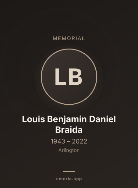 Memorial portrait of Louis Benjamin Daniel Braida