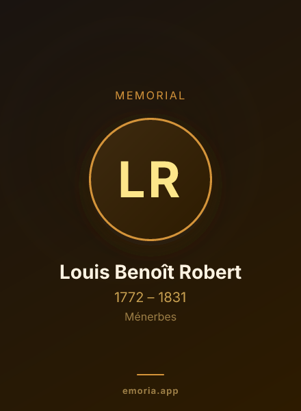 Memorial portrait of Louis Benoît Robert